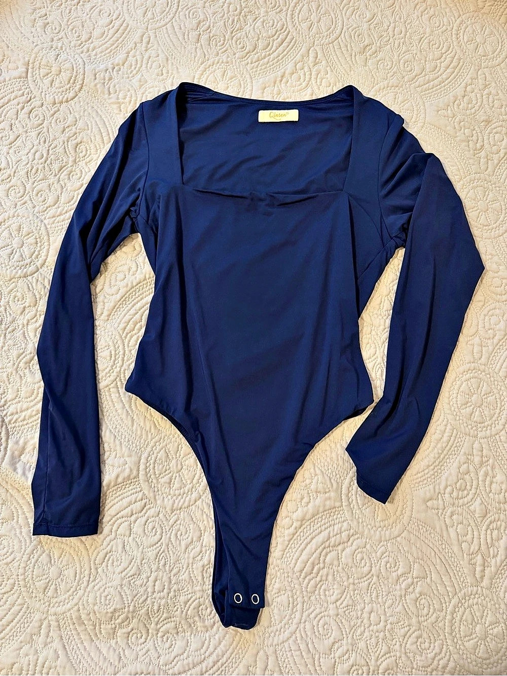 Rebel Blue Long Sleeve Bodysuit Like New